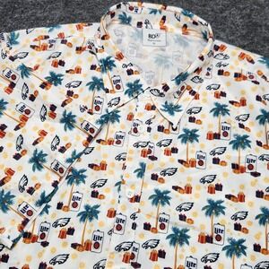 Philadelphia Eagles Miller Lite Palm Tree Gifts All Over Print Hawaiian Shirt XL